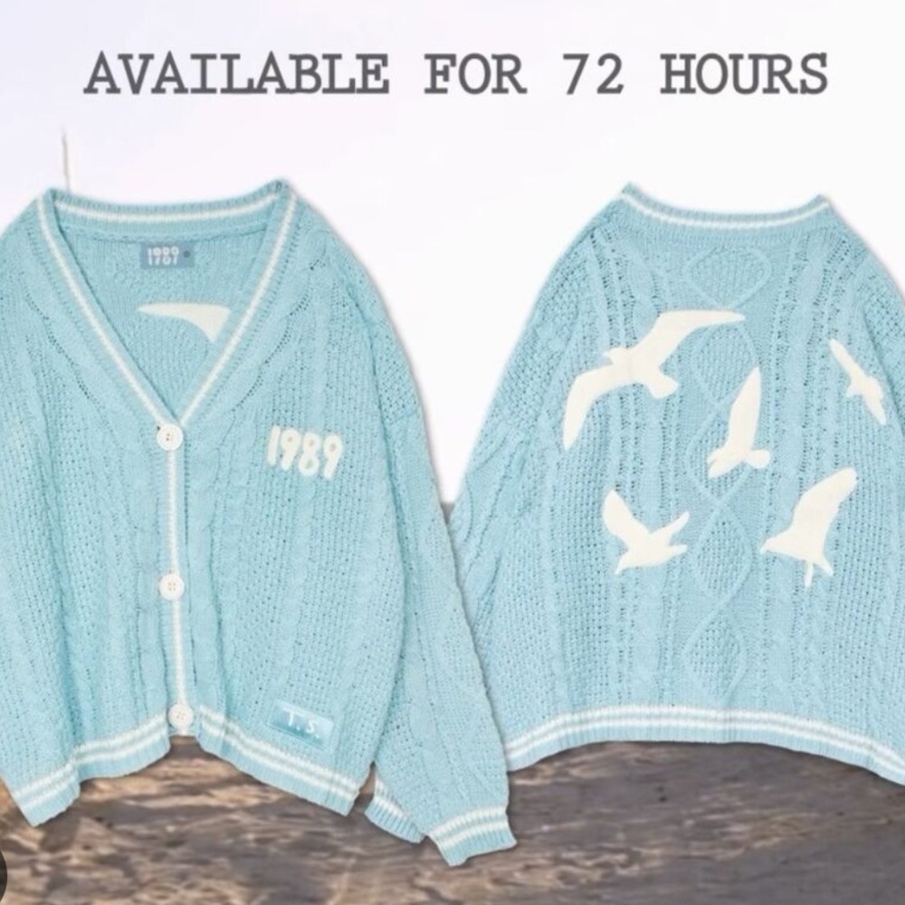 BNWT Taylor Swift Exclusive and Sold Out 1989 Taylor’s Version Cardigan.